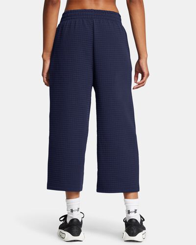 Women's UA Unstoppable Fleece Grid Wide Leg Crop Pants