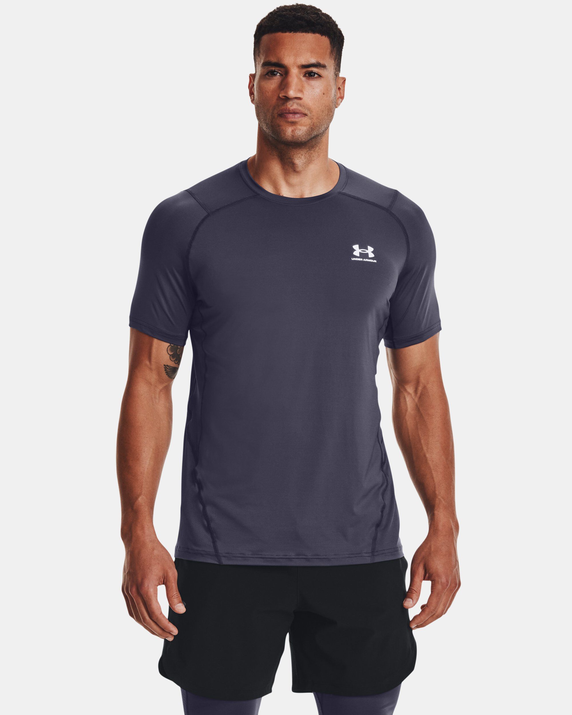 Under Armour Men s HeatGear Armour Fitted Short Sleeve Purple in KSA