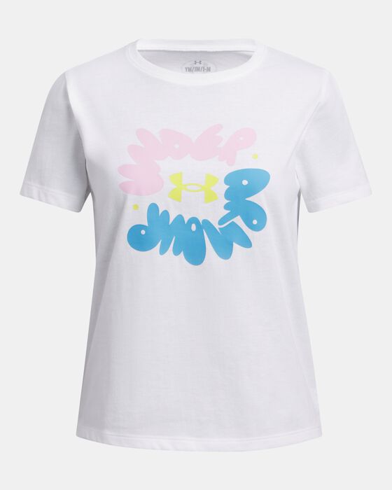 Girls' UA Bubble Wordmark Short Sleeve image number 0