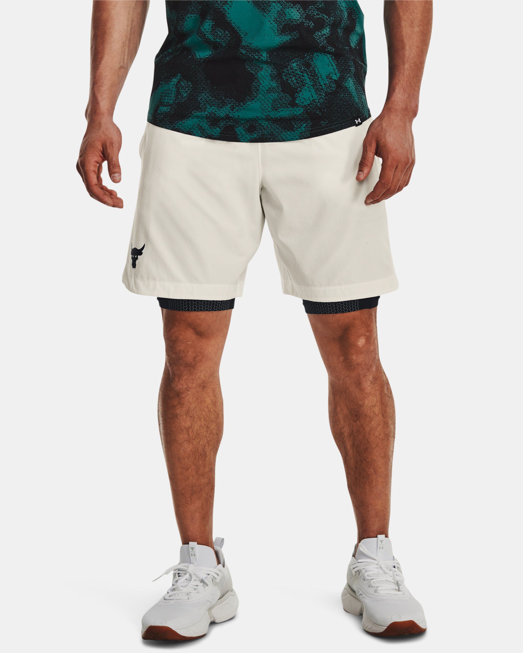 Buy Under Armour Men's Project Rock Woven Shorts White in Buy Under Armour Men's Project Rock Woven Shorts White in