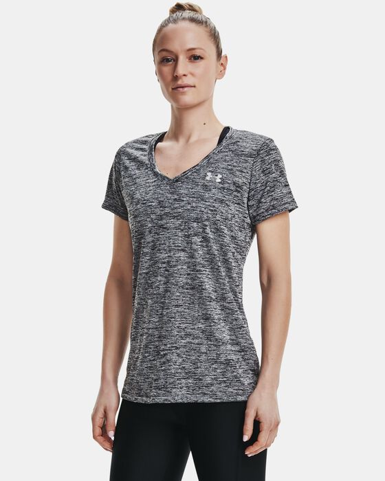 Under Armour Women's UA Tech™ Twist V-Neck Black in KSA