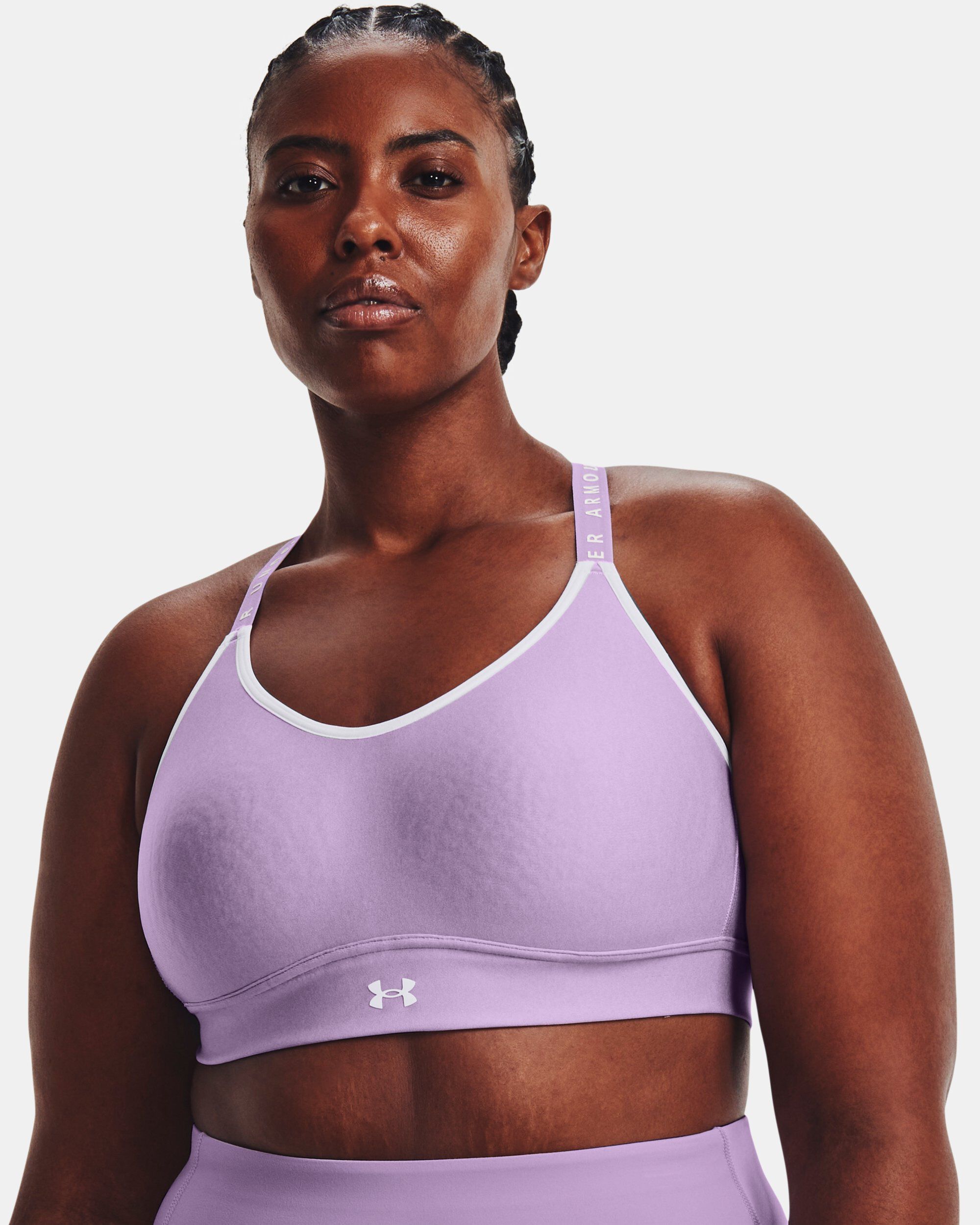 Women s UA Infinity Mid Heather Cover Sports Bra