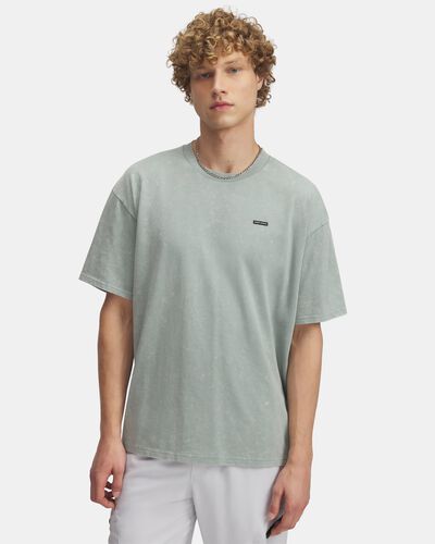 Men's UA Heavyweight Oversized Logo Wash Short Sleeve