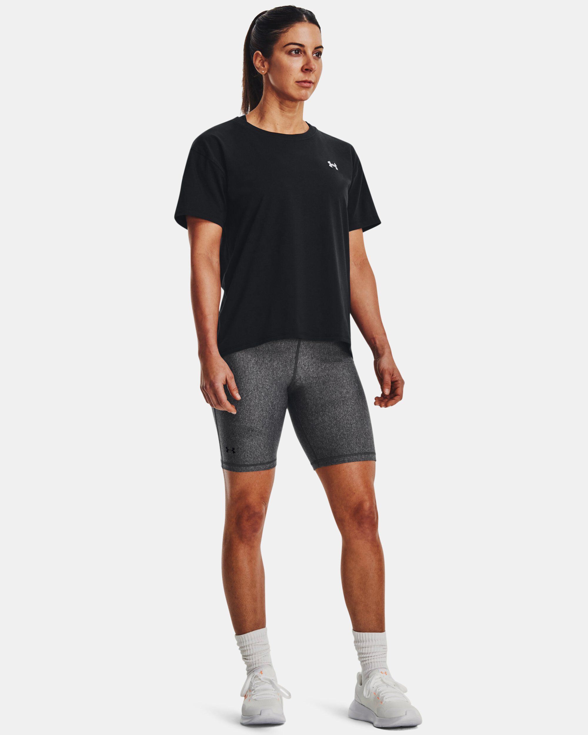 Under Armour Women s UA Essential Cotton Stretch T Shirt Black in KSA