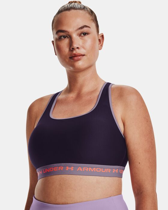 Women's Armour® Mid Crossback Pocket Sports Bra image number 3