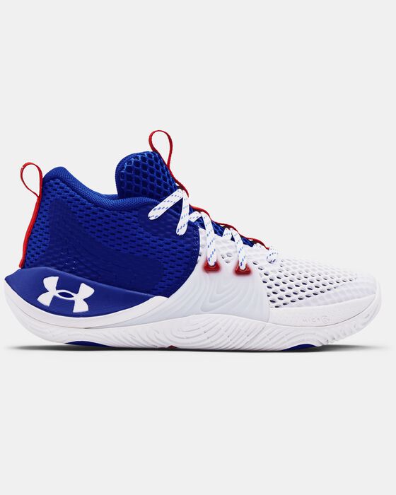 Grade School UA Embiid One Basketball Shoes image number 0