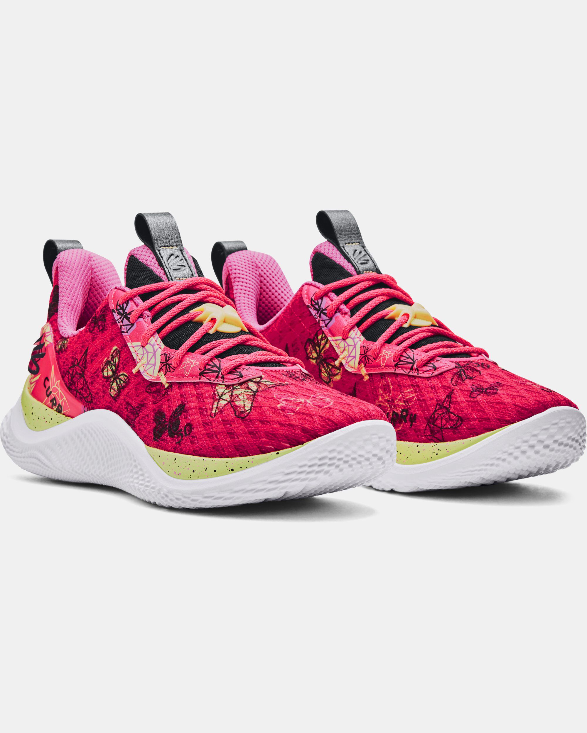 Under Armour Unisex Curry Flow 10 Girl Dad Basketball Shoes Pink