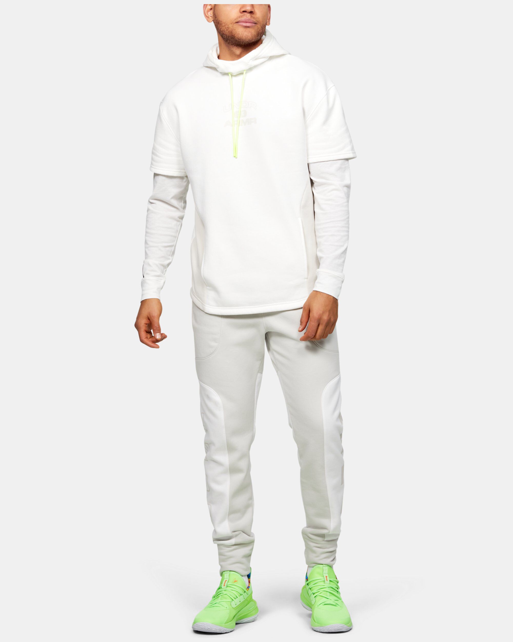 Under Armour Men s UA Moments Fleece Hoodie White in KSA