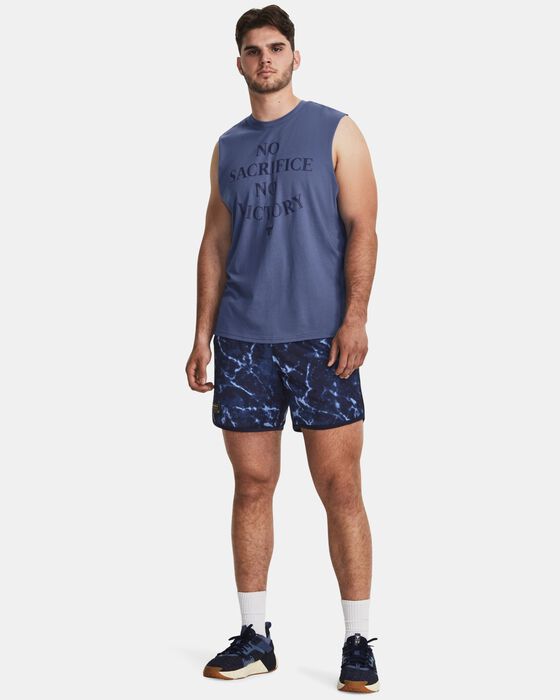 Men's Project Rock Mesh Printed Shorts image number 2