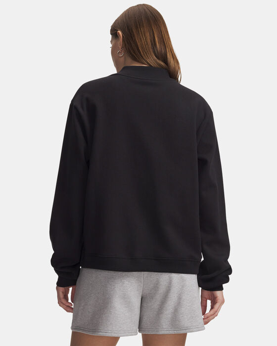 UA Icon Fleece Wordmark Mock Neck image number 2
