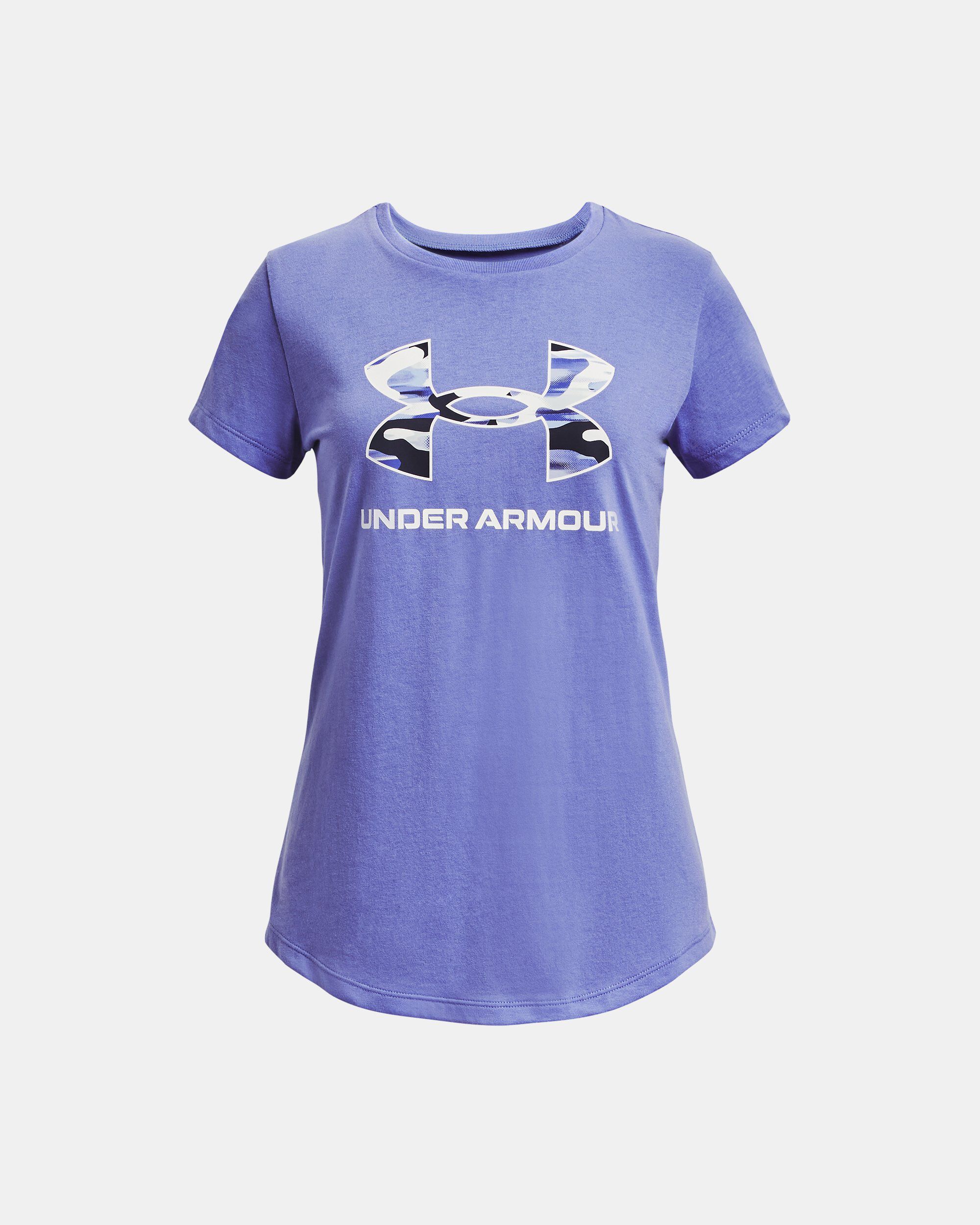 Under Armour Girls UA Sportstyle Graphic Short Sleeve Blue in KSA