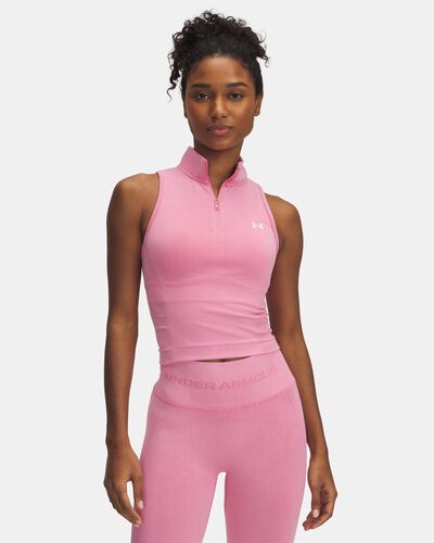 Women's UA Vanish Seamless Washed Sleeveless Zip