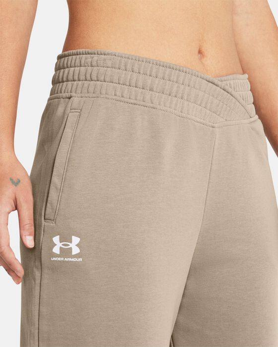 Women's UA Rival Terry Wide Leg Crop Pants image number 3