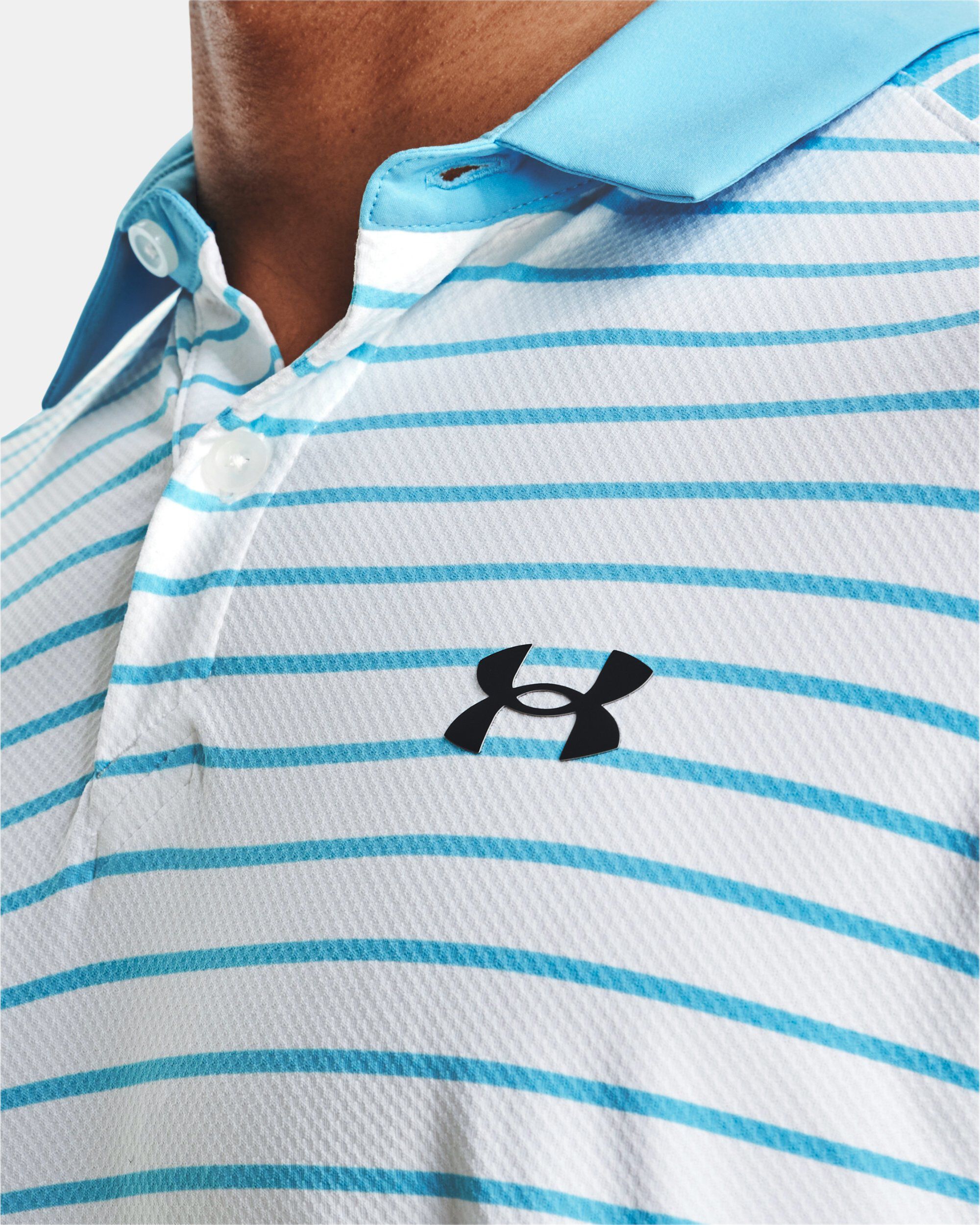 Under Armour Men s UA Iso Chill Mix Stripe Polo Blue in KSA