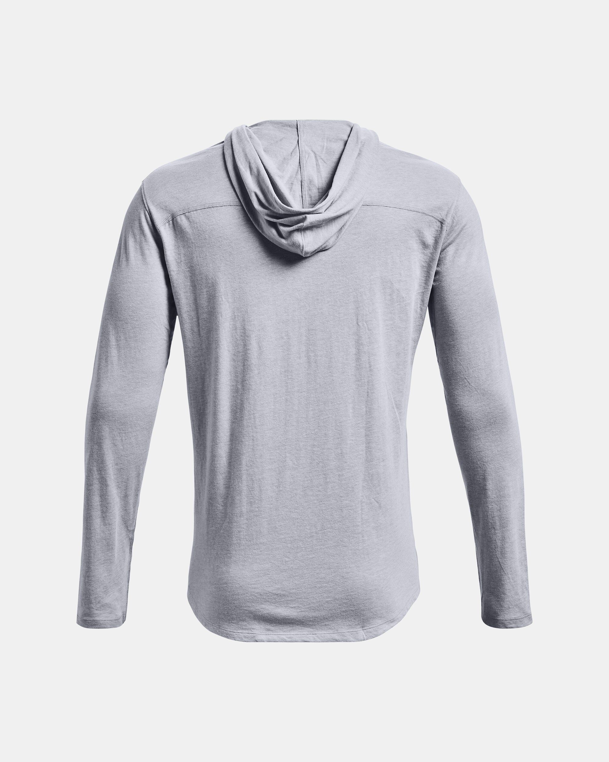 Under Armour Men s Project Rock Long Sleeve T Shirt Hoodie Grey in KSA