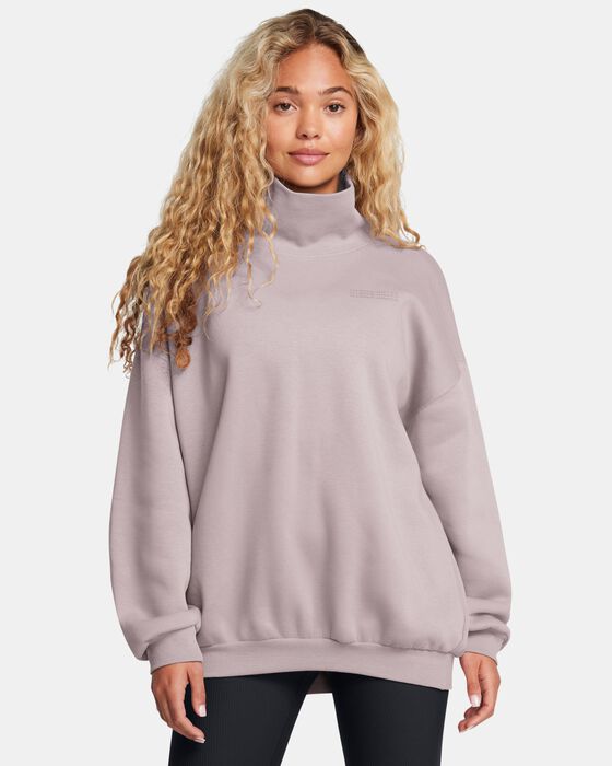 Women's UA Icon Fleece Oversized Mock Crew image number 0