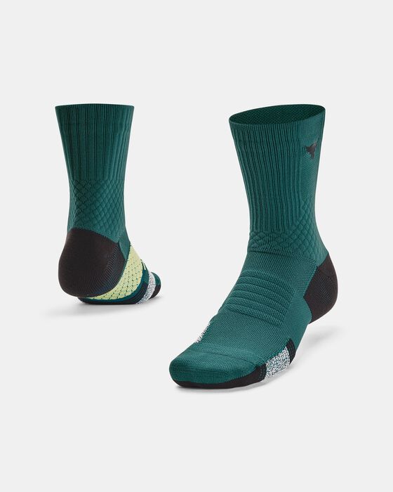 Unisex Project Rock ArmourDryâ„¢ Playmaker Mid-Crew Socks image number 0