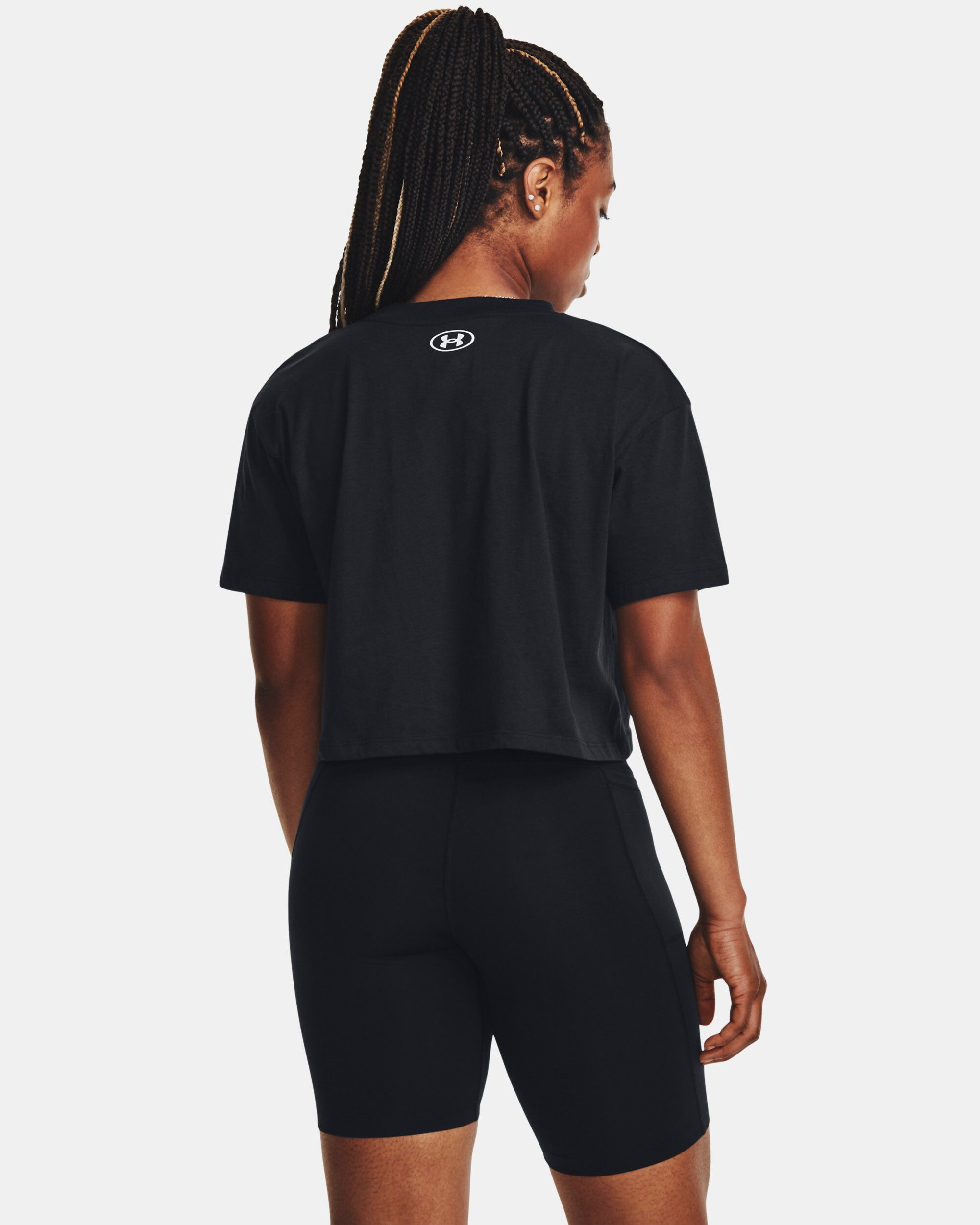 Under Armour Women s UA Collegiate Crop Short Sleeve Black in KSA