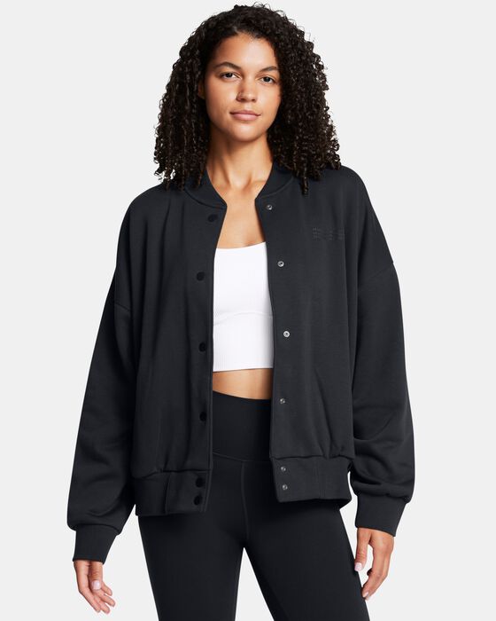 Women's UA Icon Fleece Varsity Jacket image number 0