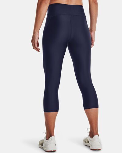 Under Armour Women's HeatGear® Armour No-Slip Waistband Capris Blue in KSA