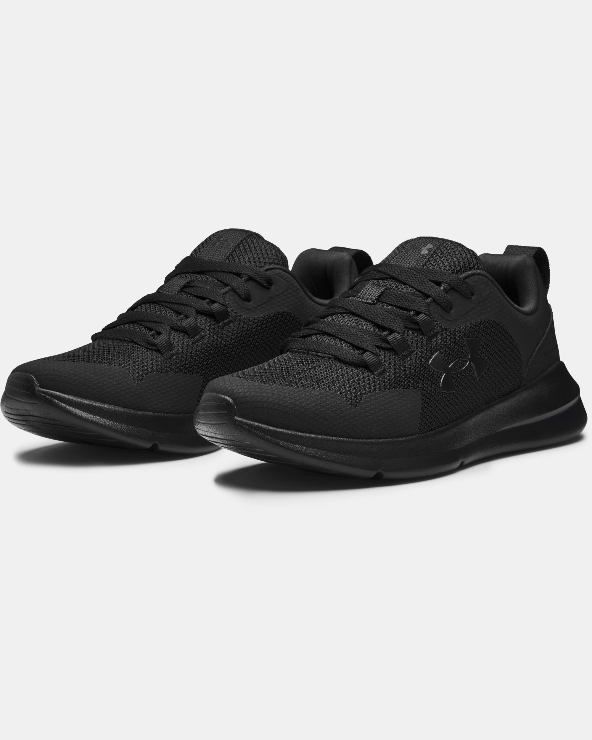 All black womens under armour shoes best sale
