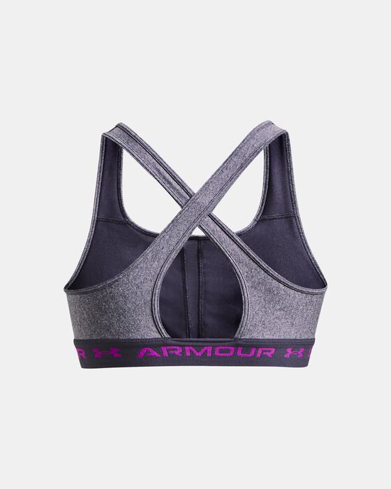 Women's Armour® Mid Crossback Heather Sports Bra image number 9
