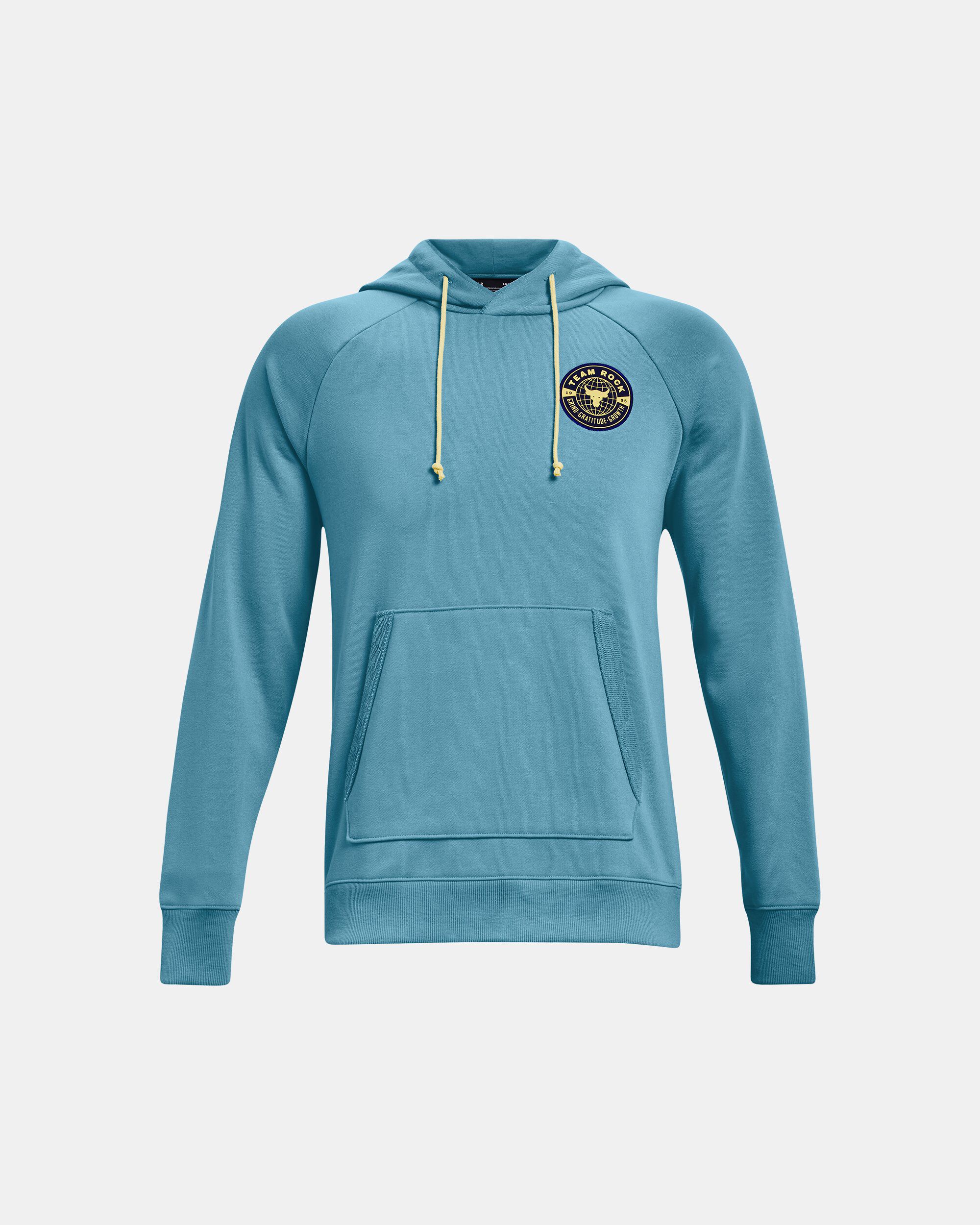 Buy Men s Project Rock Heavyweight Terry Hoodie Blue in KSA Under Armour