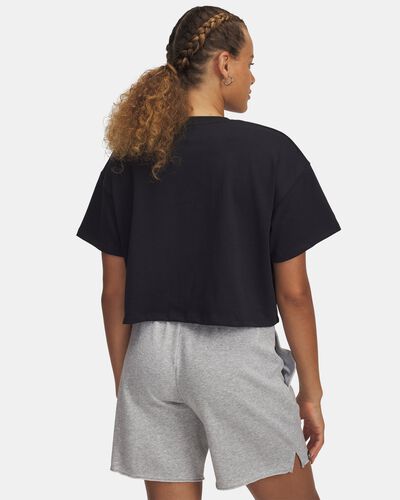 تيشيرت UA فارسيتي ميكس هيفي ويت كروب بأكمام قصيرة للنساء