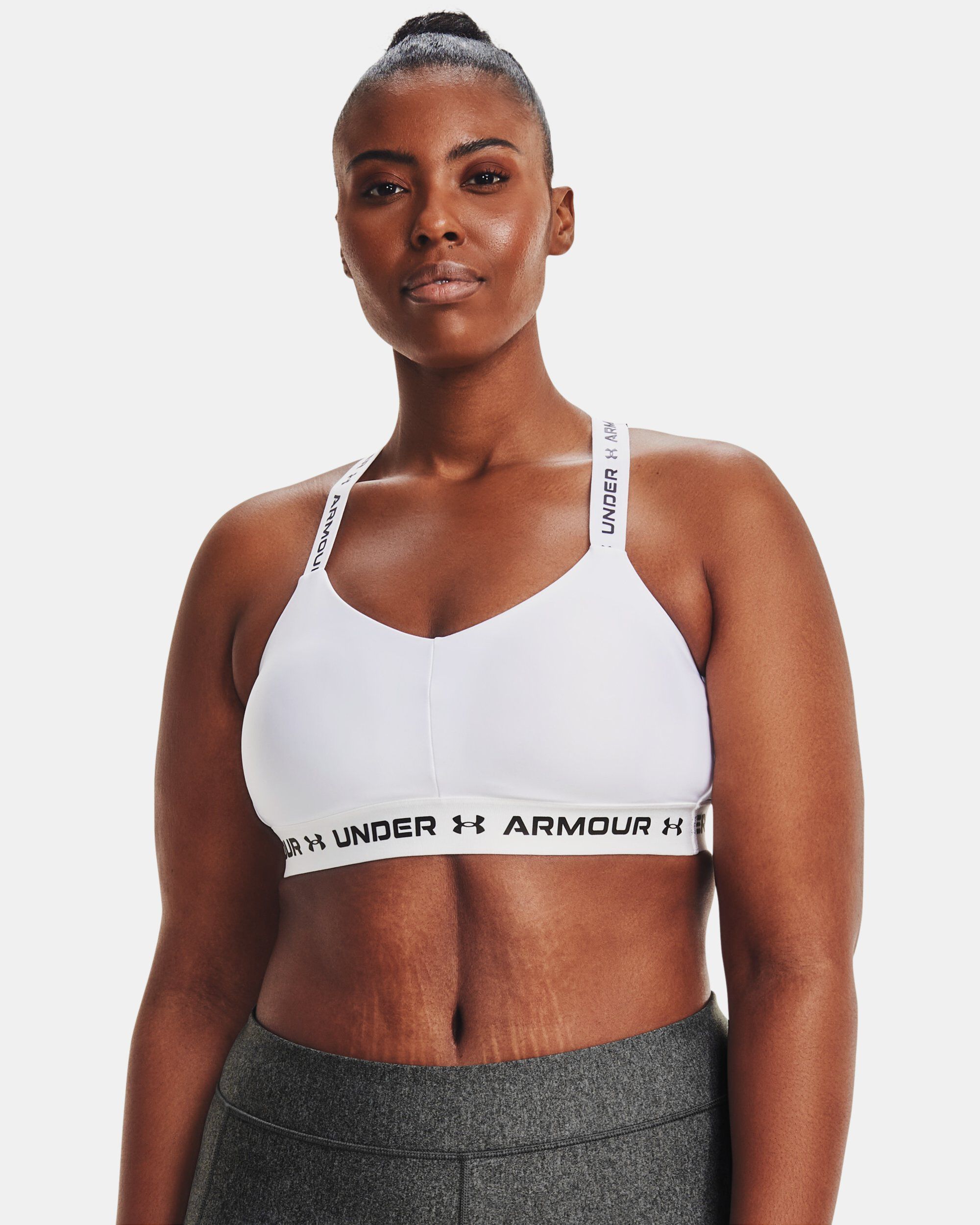 Under armour seamless sports bra white store