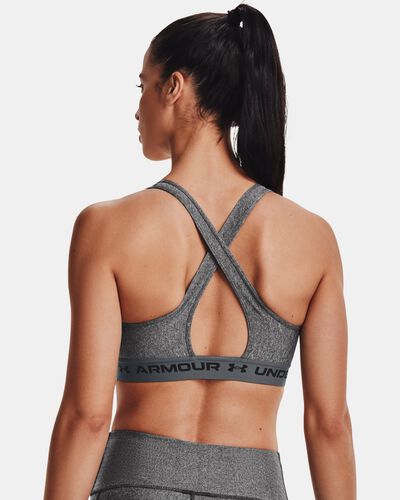 Women's Armour® Mid Crossback Heather Sports Bra