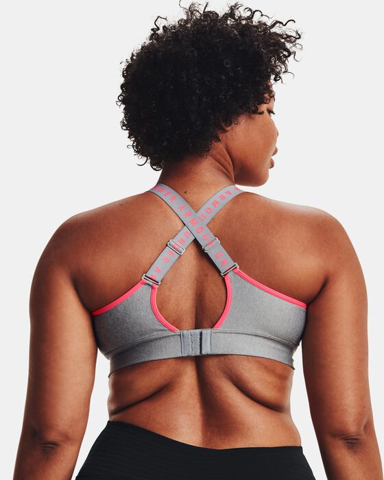 Women's UA Infinity Mid Heather Cover Sports Bra image number 6