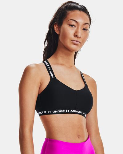 Under Armour Women's UA Infinity High Zip Sports Bra Pink in Dubai