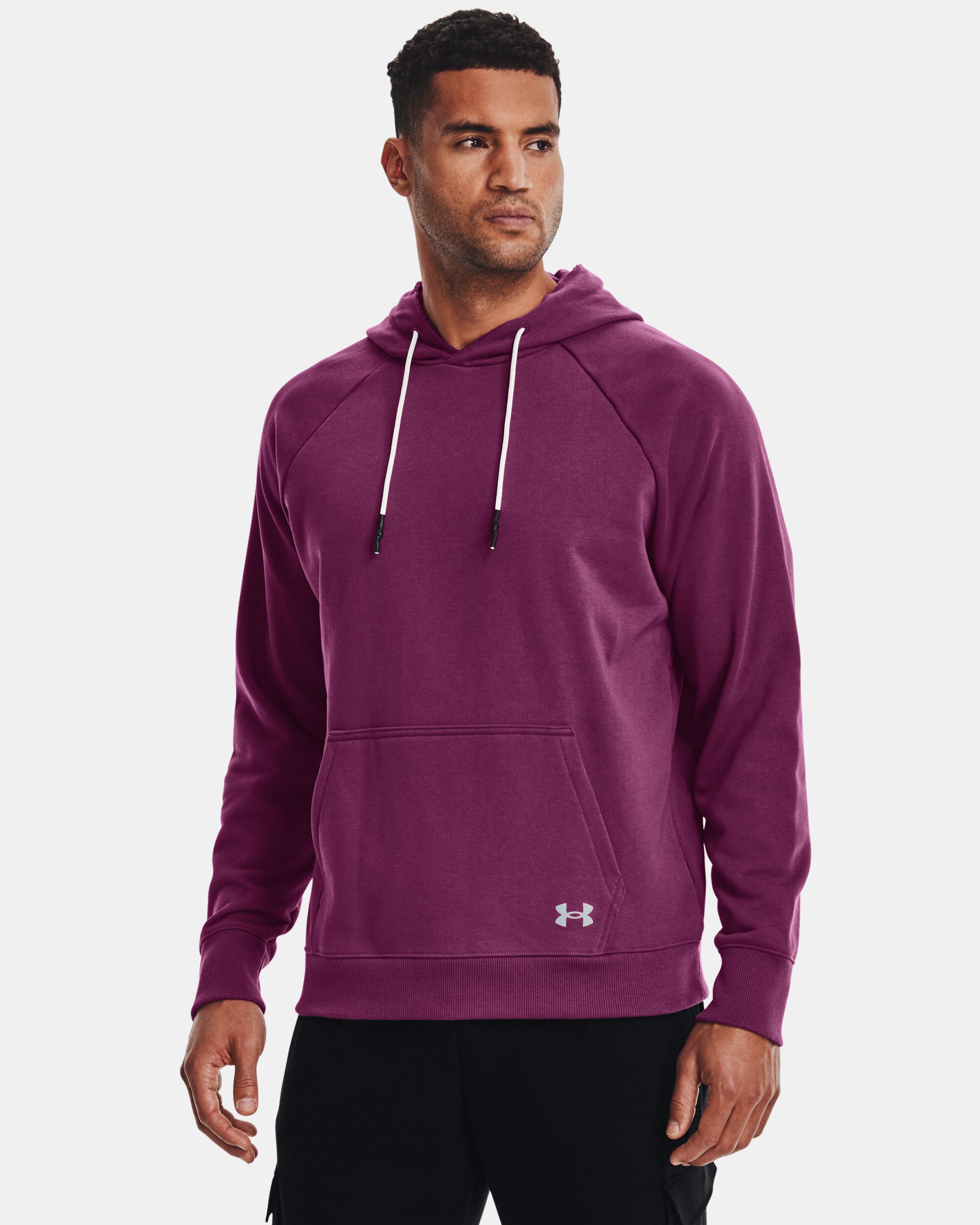 Under armour 2025 mens purple hoodie