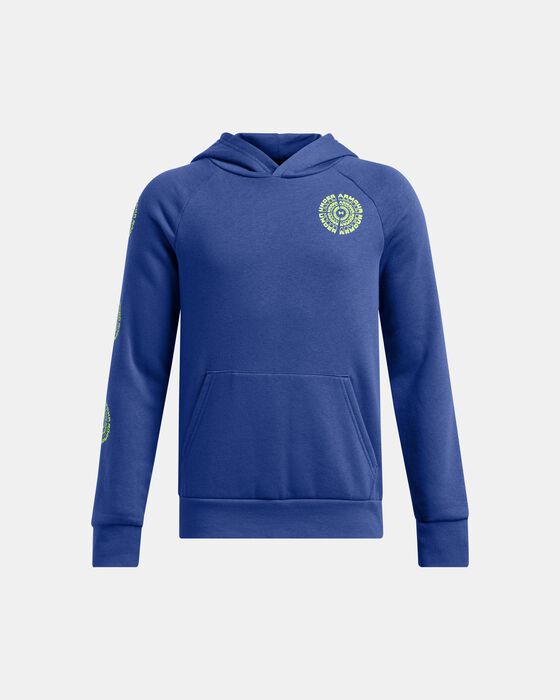 Boys' UA Rival Fleece Spiral Logo Hoodie image number 0