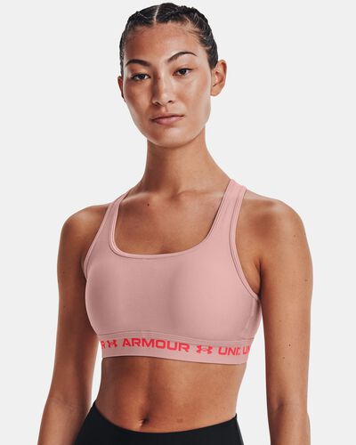 Women's Armour® Mid Crossback Heather Sports Bra