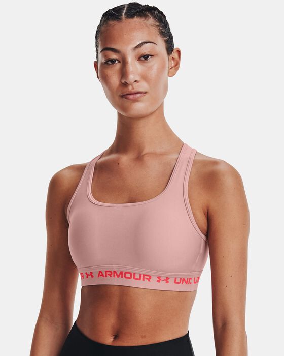 Women's Armour® Mid Crossback Heather Sports Bra image number 0