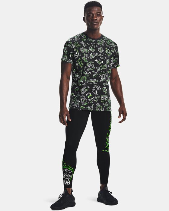 Men's UA Run Your Face Off Print Short Sleeve image number 2