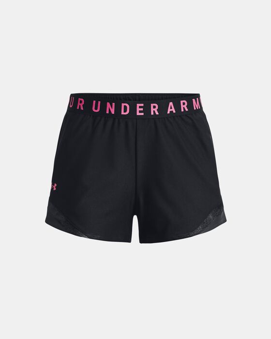 Women's UA Play Up 3.0 Tri Color Shorts image number 4