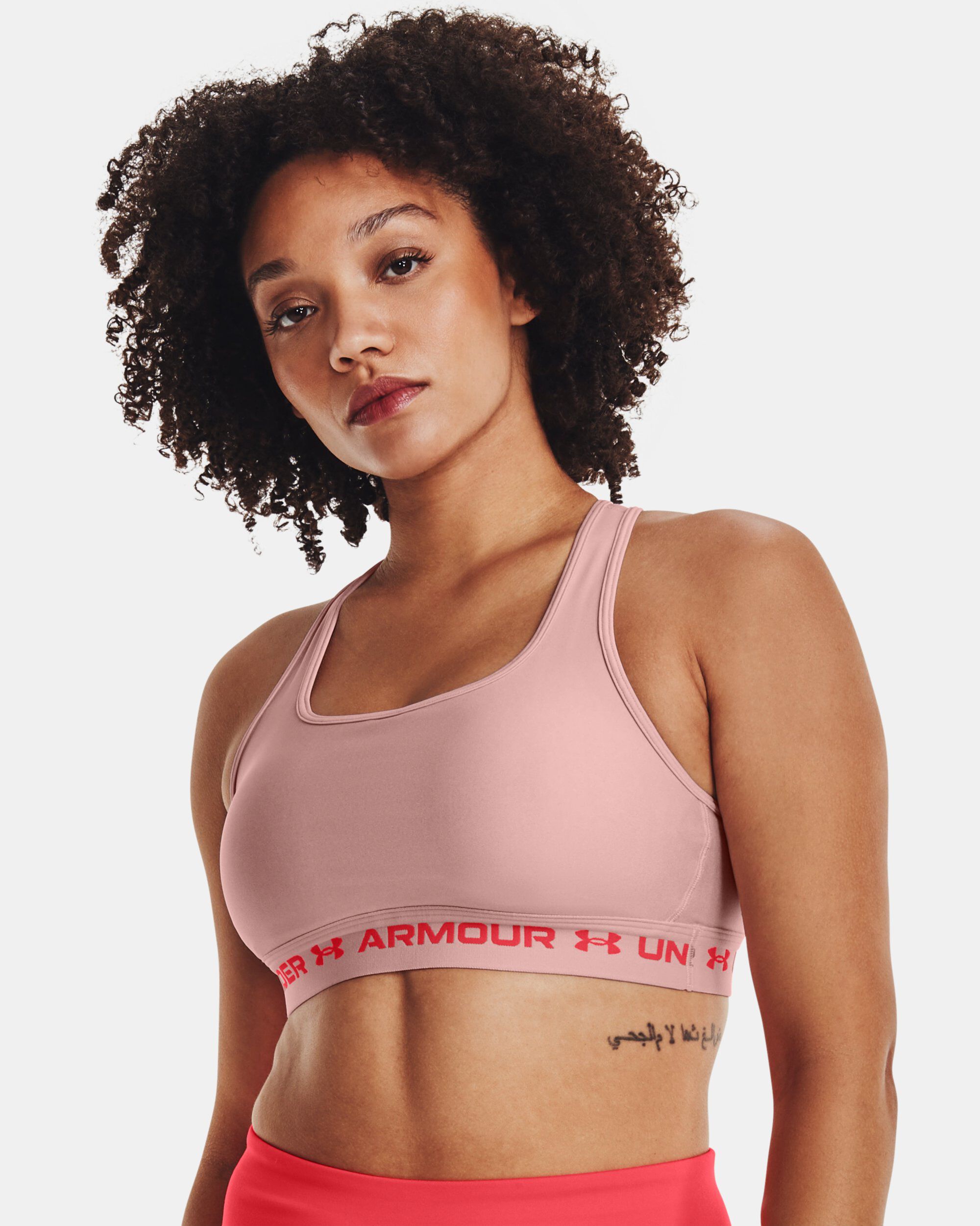 Under armour training seamless longline bra in bright pink shop
