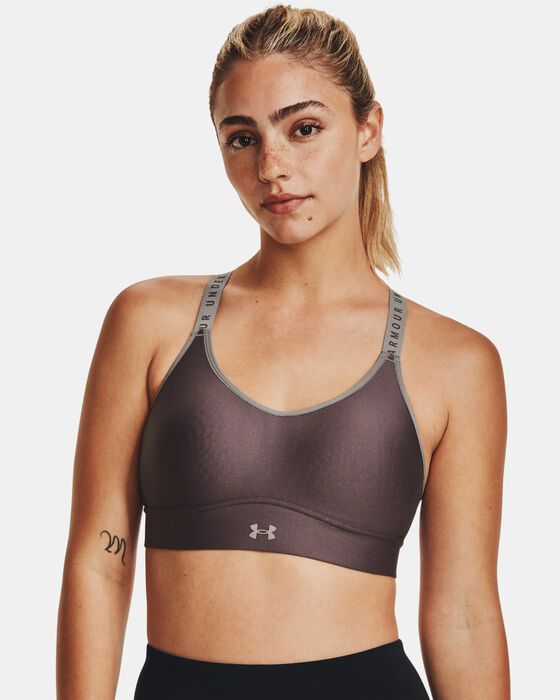 Buy Under Armour Women's Infinity Mid Covered Medium-Support Training Sports  Bra Purple in KSA -SSS