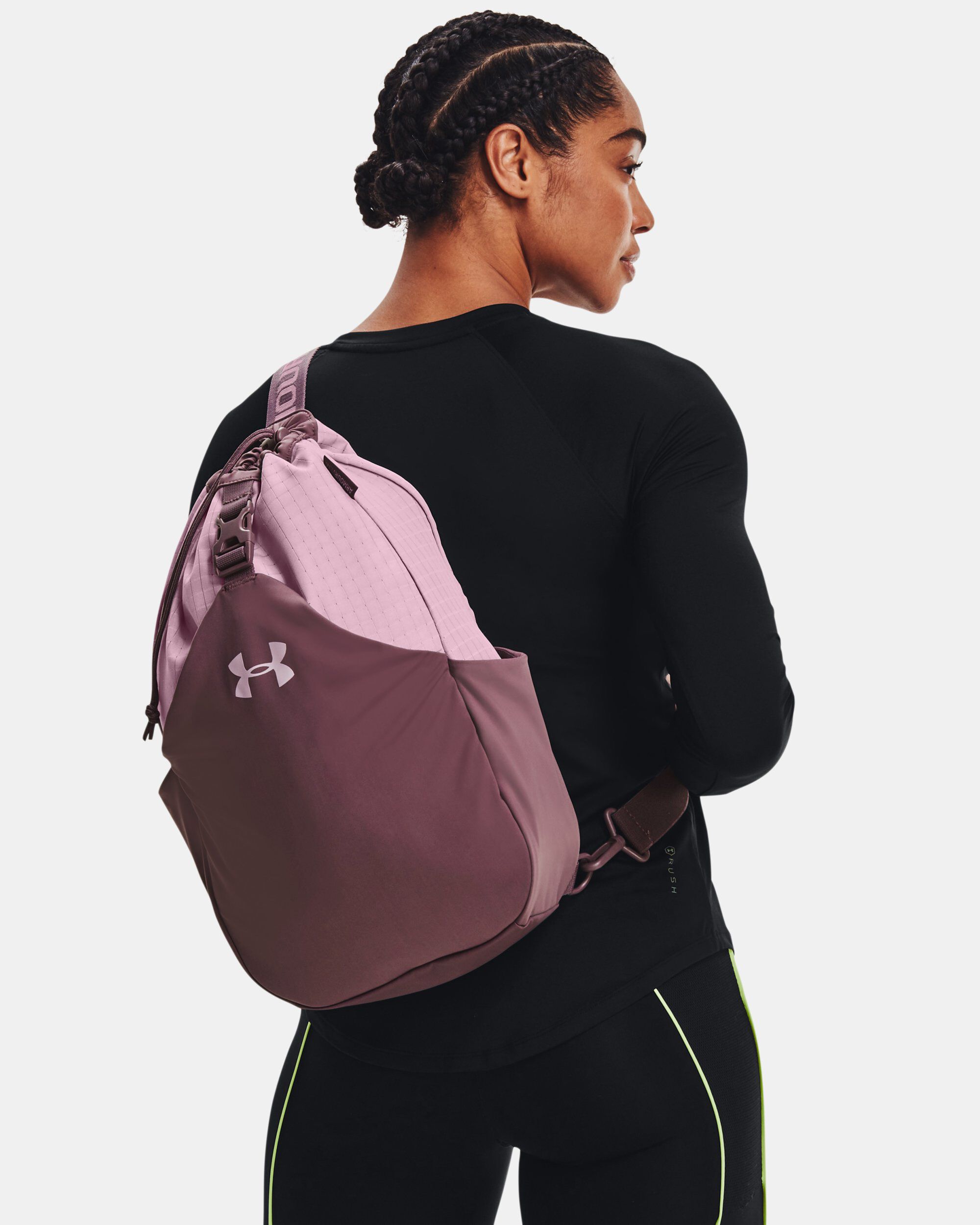 Under armour best sale sling backpack pink