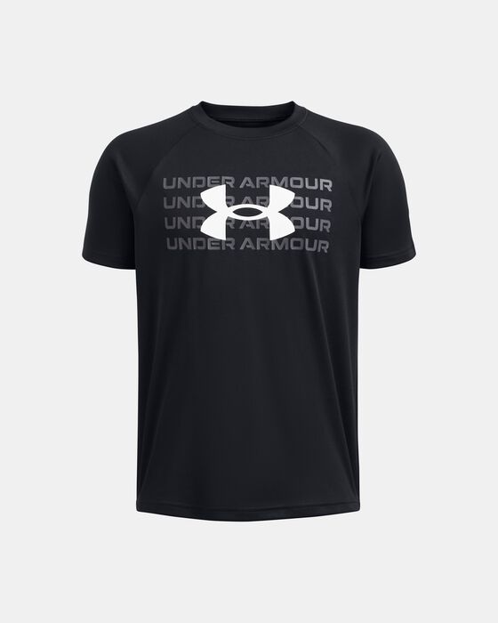 Boys' UA Tech™ Wordmark Logo Short Sleeve image number 0