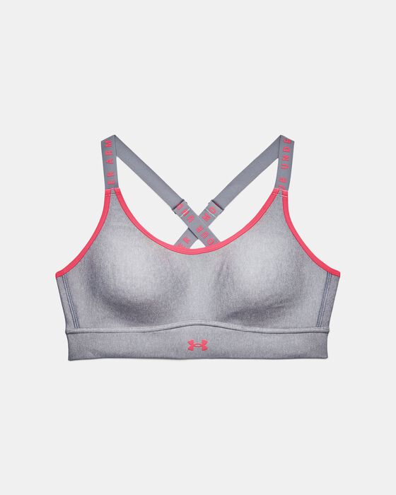 Women's UA Infinity Mid Heather Cover Sports Bra image number 10