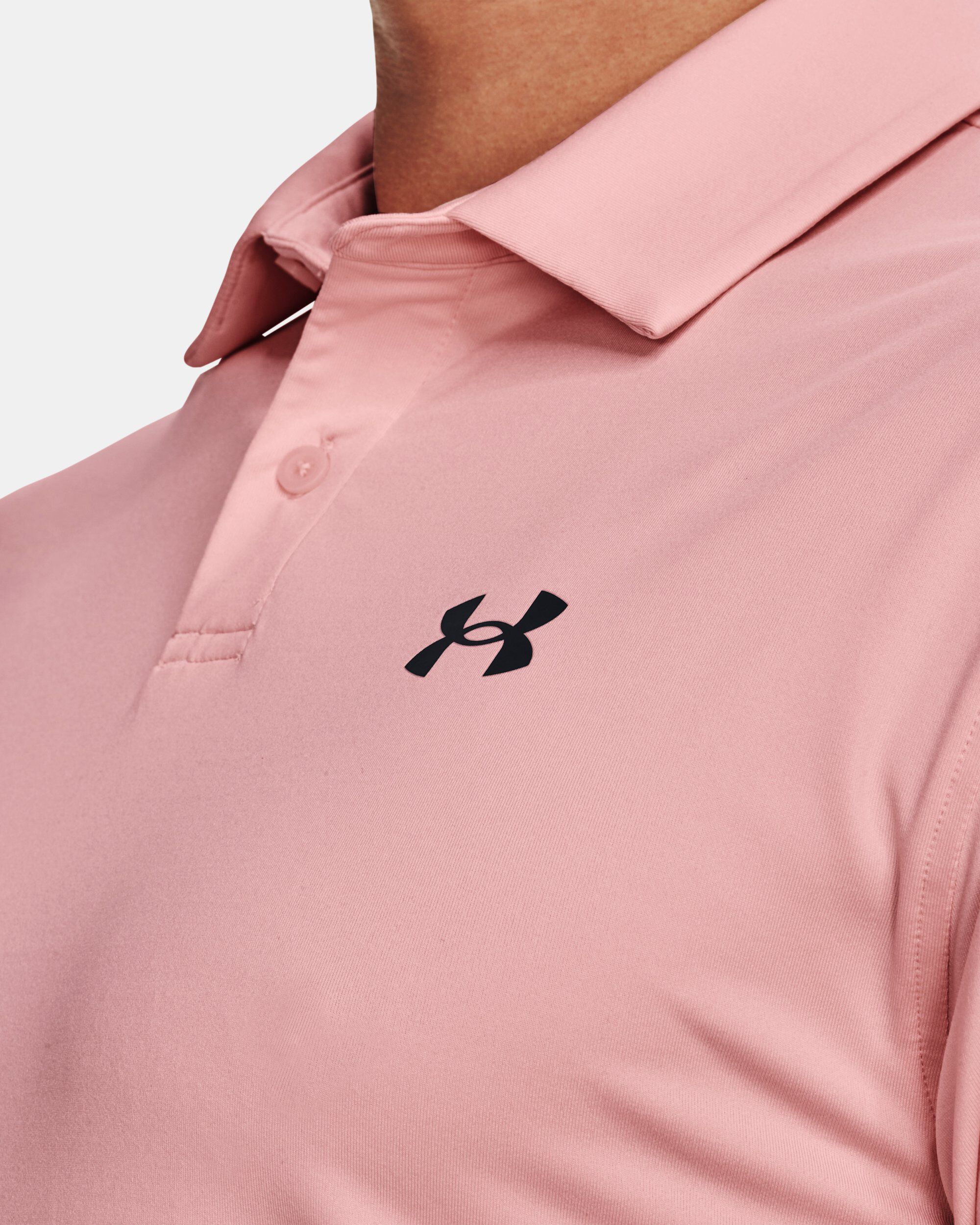 Men's under armour pink polo shop