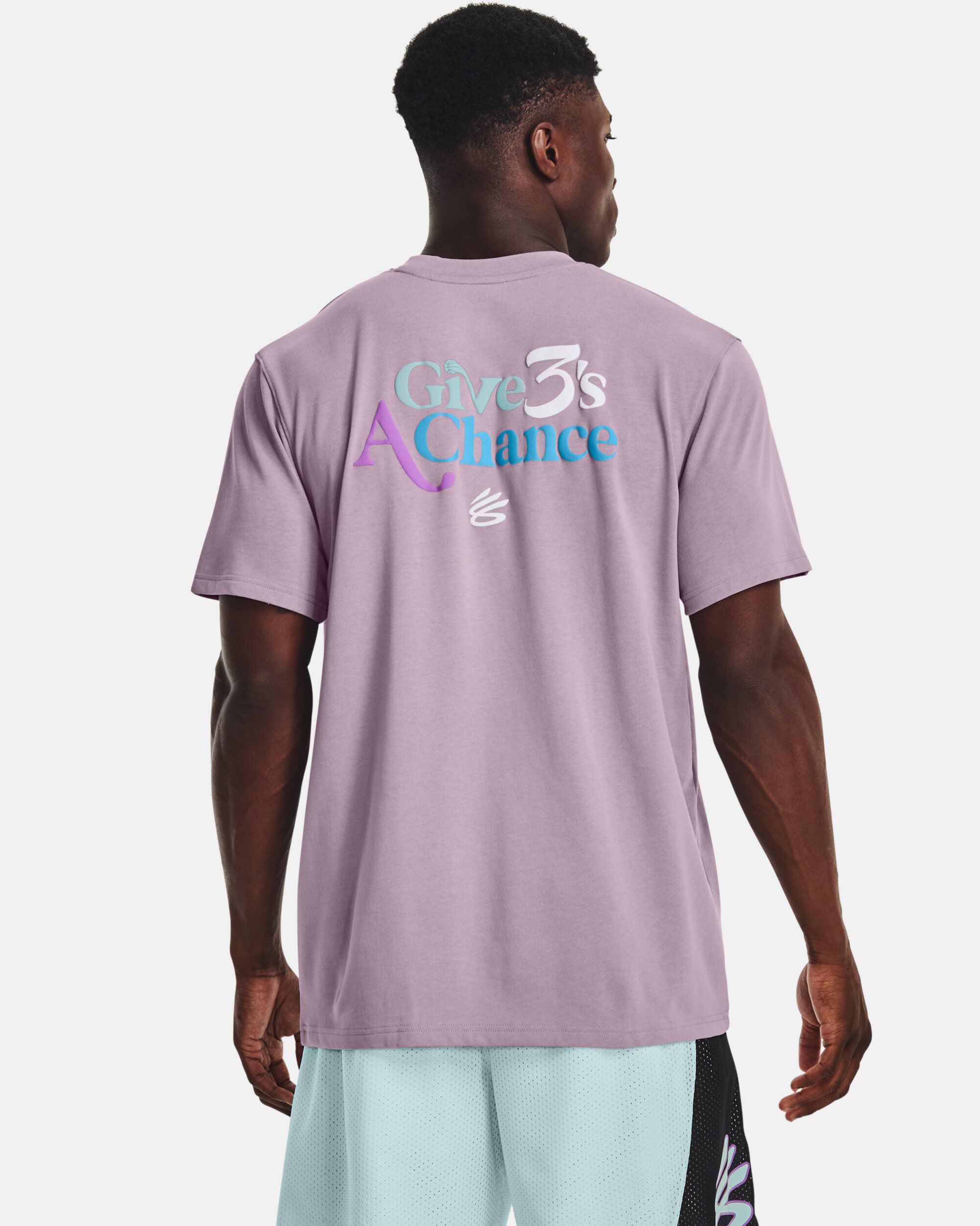 Under Armour Men s Curry 3 s Heavyweight Short Sleeve Purple in KSA