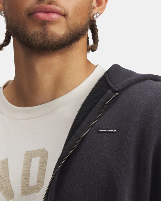Men's UA Icon Heavyweight Fleece Wash Full-Zip image number 2