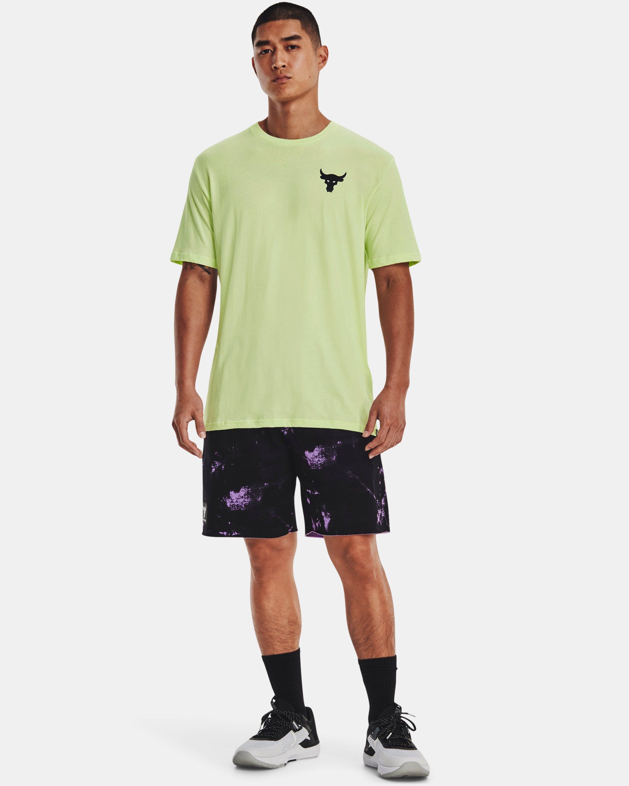 Buy Men s Project Rock Respect Short Sleeve Green in KSA Under Armour