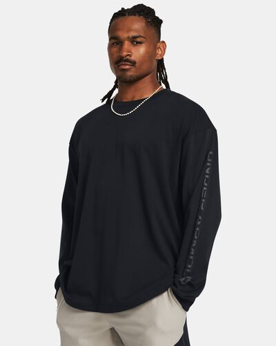 تيشيرت UA هيفي ويت تونال وورد مارك بأكمام طويلة للرجال