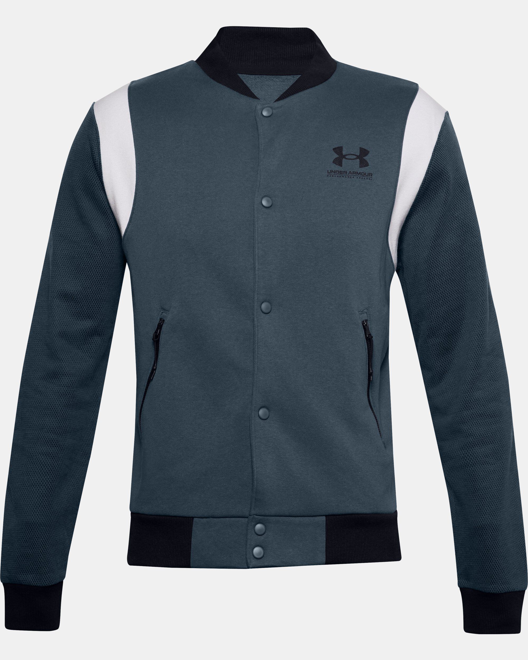 Under armour top varsity fleece bomber