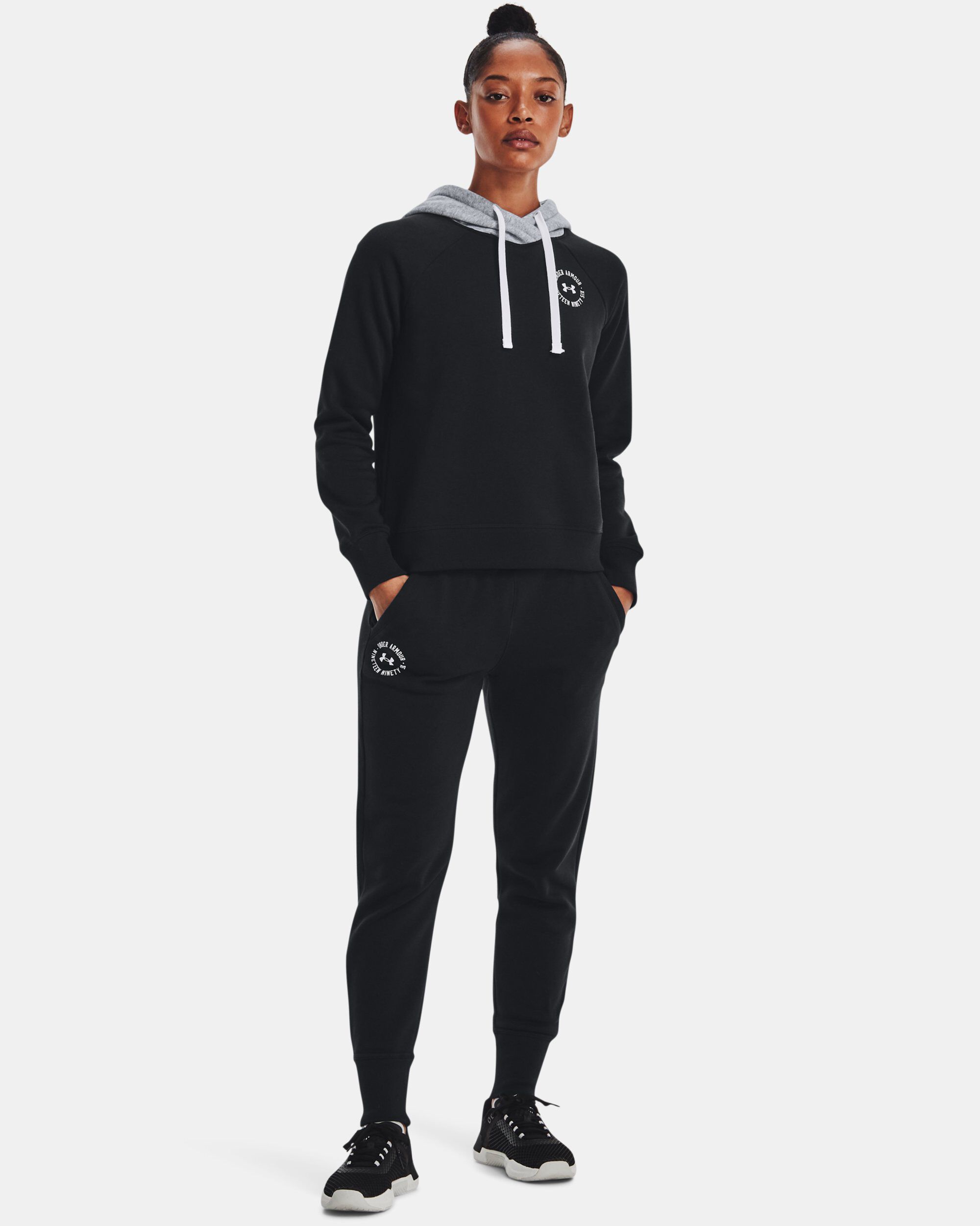 Under Armour Women s UA Rival Fleece Colorblock Hoodie Black in KSA